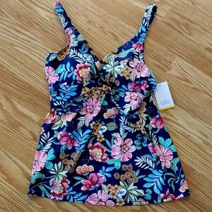 Croft & Barrow Drape Flare Tankini